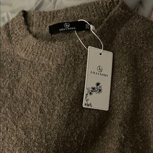 Lillusory Women's Crew Neck Sweater - Brown